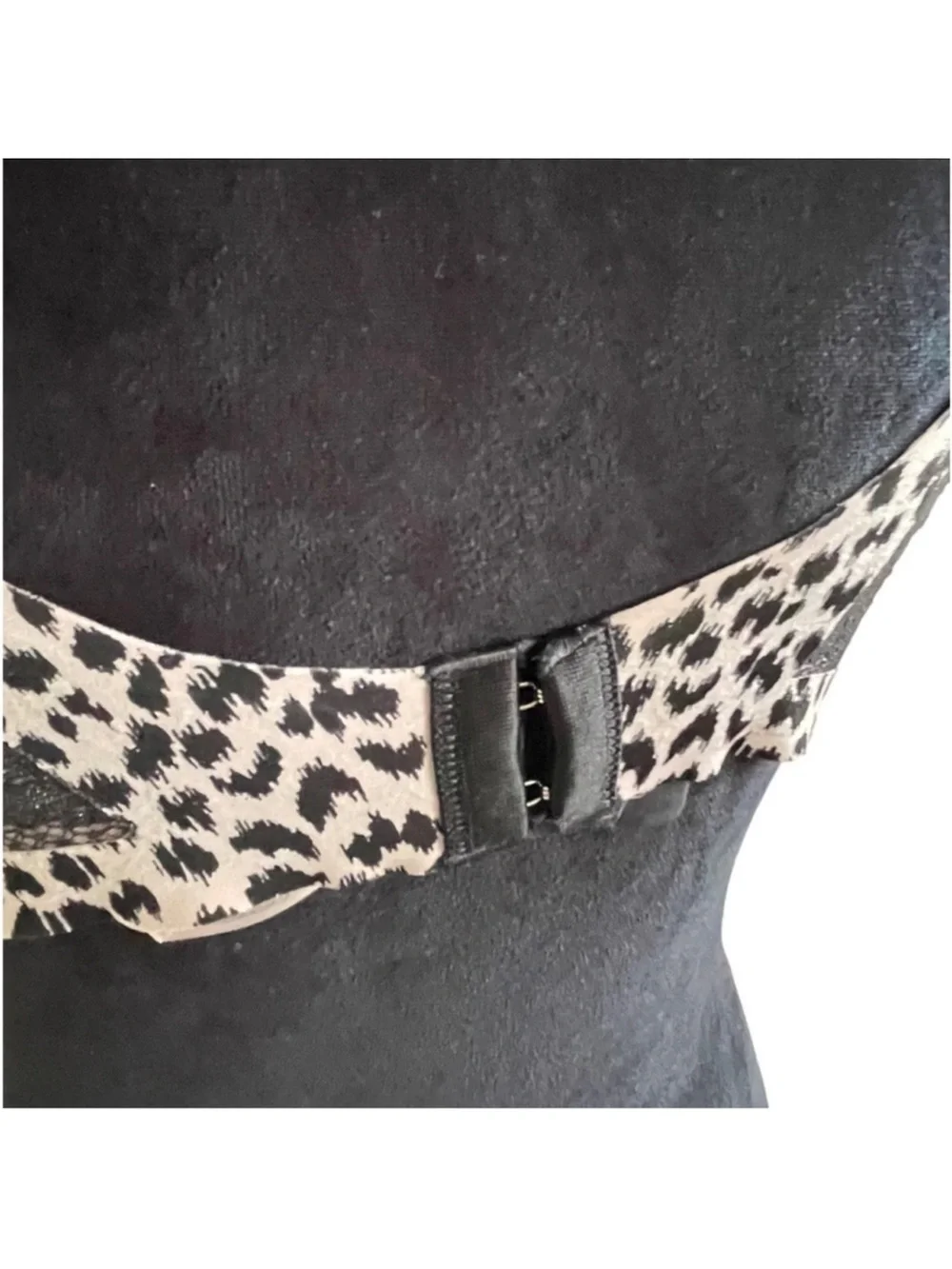 Victoria’s Secret black nude leopard print Demi Uplift underwire lingerie bra36D - Picture 6 of 15